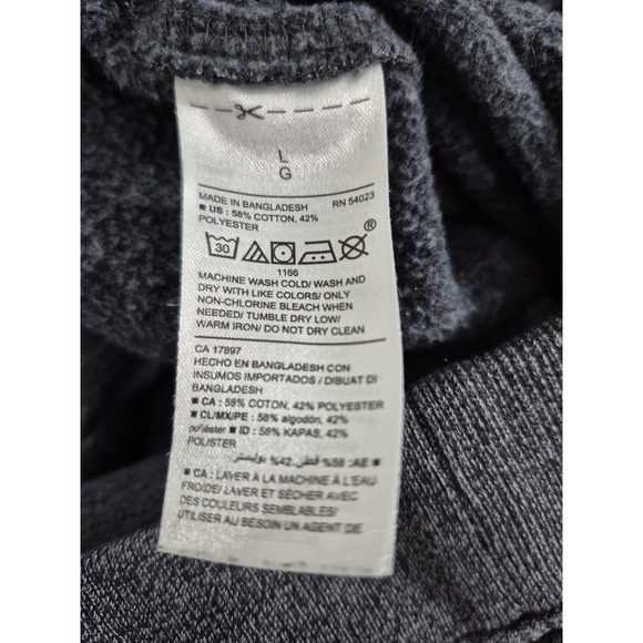 Old‎ Navy Joggers Mens Large Gray Tapered Fleece Drawstring Elastic Waist Pants - Picture 5 of 9